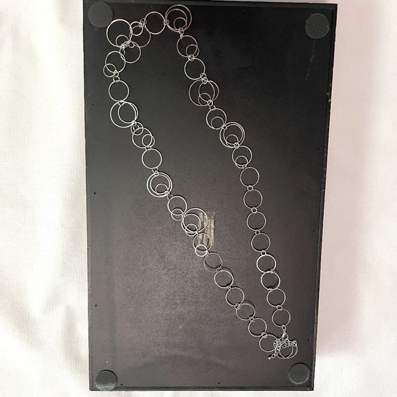 Silver Toned Multi Circle Necklace 18 inches - Picture 1 of 3